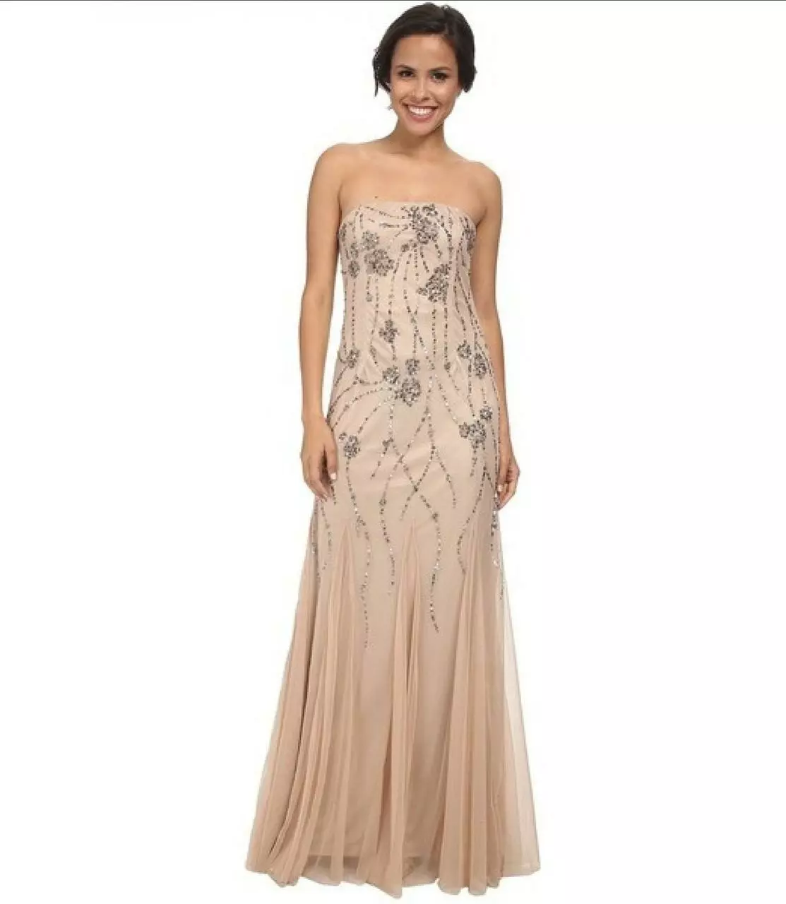 Adrianna Papell - Embellished Strapless Gown 91897540 4 Adrianna Papell - Embellished Strapless Gown 91897540 - Image 4