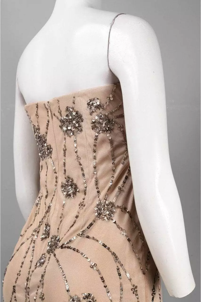 Adrianna Papell - Embellished Strapless Gown 91897540 5 Adrianna Papell - Embellished Strapless Gown 91897540 - Image 5