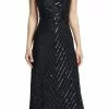Adrianna Papell - Fine Strap Fully Beaded V-Neck Gown 91905320