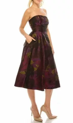 Adrianna Papell - Floral Straight Tea Length Dress 41887910 - 1 Pc Wine In Size 6 Available -Deals Adrianna Papell Store adrianna papell floral straight tea length dress 41887910 1 pc wine in size 6 available ccsale 6 wine 28821761884243