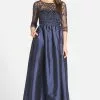Adrianna Papell - Illusion Taffeta Gown 91912620