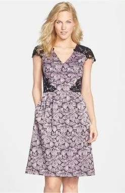 Adrianna Papell - Lace Cap Sleeve Dress 15238790 -Deals Adrianna Papell Store adrianna papell lace cap sleeve dress 15238790 special occasion dress 5446202622009
