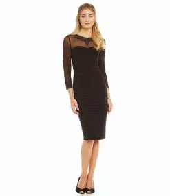 Adrianna Papell - Long Sleeve Cocktail Dress AP1E200120