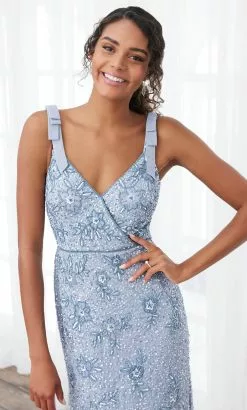 Adrianna Papell Platinum 40397 - Floral Beaded V Neck Dress -Deals Adrianna Papell Store adrianna papell platinum 40397 floral beaded v neck dress evening dresses 32312307810387