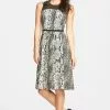 Adrianna Papell - Print Jewel Neck Dress 16PD78030