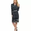 Adrianna Papell - Printed V-Neck Dress 15246570