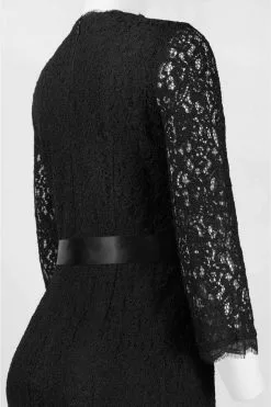 Adrianna Papell - Quarter Length Sleeves Lace Short Dress 41910400 -Deals Adrianna Papell Store adrianna papell quarter length sleeves lace short dress 41910400 special occasion dress 4 black 28966394888275