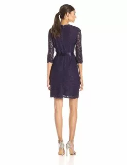 Adrianna Papell - Quarter Length Sleeves Lace Short Dress 41910400 -Deals Adrianna Papell Store adrianna papell quarter length sleeves lace short dress 41910400 special occasion dress 5445838929977