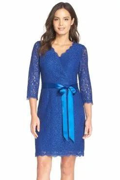 Adrianna Papell - Quarter Length Sleeves Lace Short Dress 41910400 -Deals Adrianna Papell Store adrianna papell quarter length sleeves lace short dress 41910400 special occasion dress 5445839028281