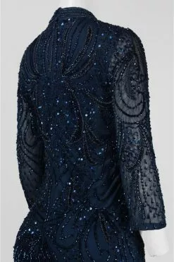 Adrianna Papell - Quarter Length Sleeves Long Dress AP1E200282 5 Adrianna Papell - Quarter Length Sleeves Long Dress AP1E200282 -Deals Adrianna Papell Store adrianna papell quarter length sleeves long dress ap1e200282 special occasion dress 5446508707897