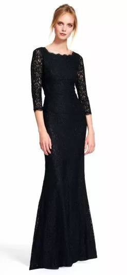 Adrianna Papell - Quarter Sleeve Lace Dress 91880500 -Deals Adrianna Papell Store adrianna papell quarter sleeve lace dress 91880500 special occasion dress 5446023249977