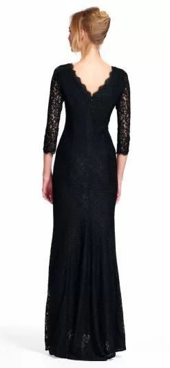 Adrianna Papell - Quarter Sleeve Lace Dress 91880500 -Deals Adrianna Papell Store adrianna papell quarter sleeve lace dress 91880500 special occasion dress 5446023282745