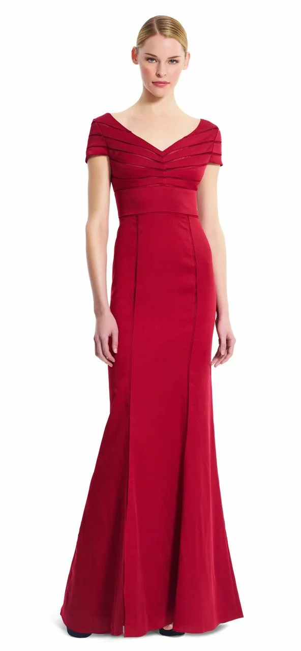 Adrianna Papell - Satin Sheath Dress 81909150 1 Adrianna Papell - Satin Sheath Dress 81909150