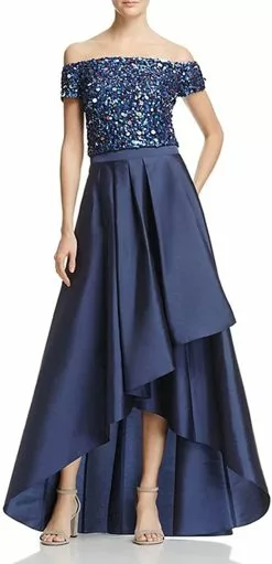 Adrianna Papell - Sequined High Low Gown AP1E201583