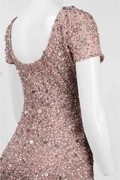 Adrianna Papell - Sequined Mesh Dress 41900220 11 Adrianna Papell - Sequined Mesh Dress 41900220 -Deals Adrianna Papell Store adrianna papell sequined mesh dress 41900220 special occasion dress 4 antique rose 5445727682617
