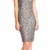 Adrianna Papell - Sequined Mesh Dress 41900220