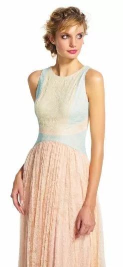 Adrianna Papell - Sleeveless Colorblock Dress AP1E200930 -Deals Adrianna Papell Store adrianna papell sleeveless colorblock dress ap1e200930 special occasion dress 28786911445075