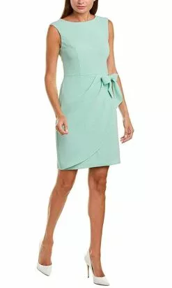 Adrianna Papell - Sleeveless Sheath Cocktail Dress AP1D104031 - 1 Pc Spring Green In Size 4 Available