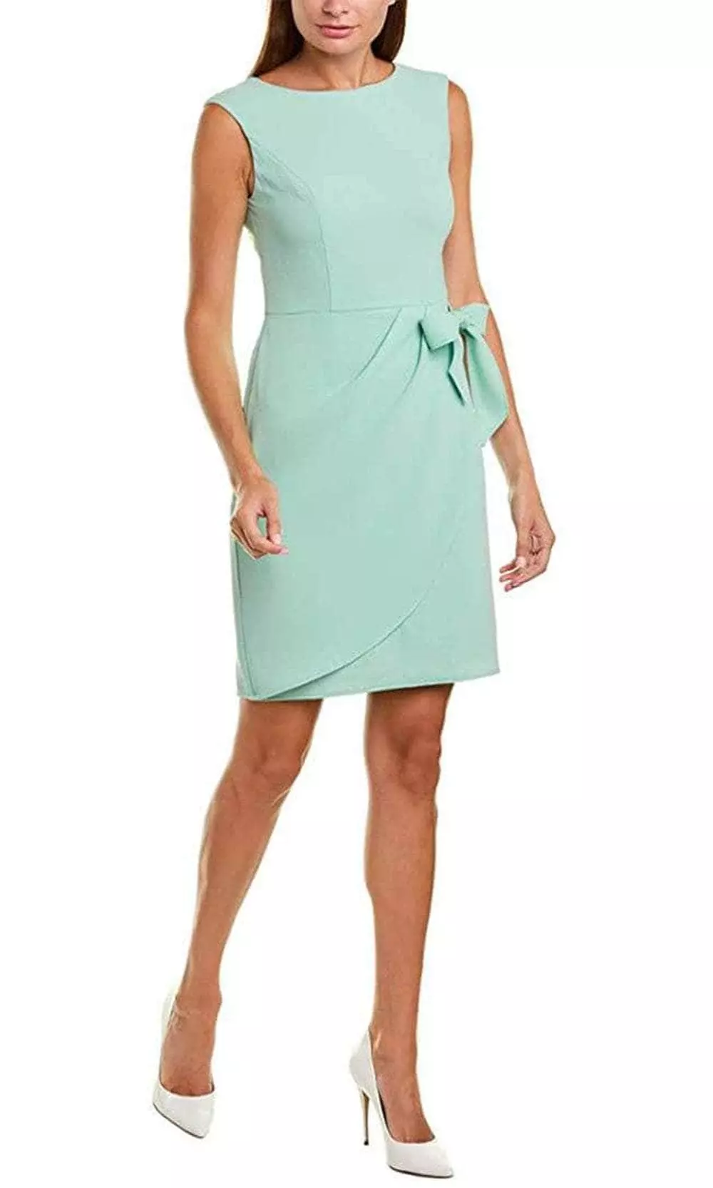 Adrianna Papell - Sleeveless Sheath Cocktail Dress AP1D104031 - 1 Pc Spring Green In Size 4 Available 1 Adrianna Papell - Sleeveless Sheath Cocktail Dress AP1D104031 - 1 Pc Spring Green In Size 4 Available
