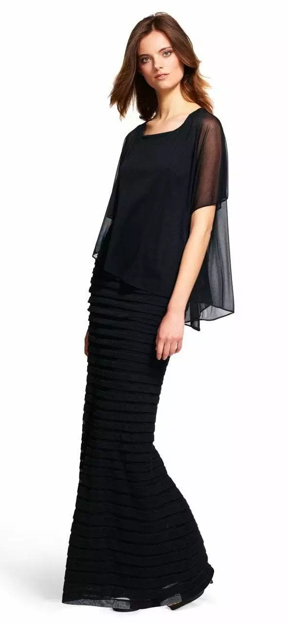 Adrianna Papell - Square Neck Jersey Dress 81930490 3 Adrianna Papell - Square Neck Jersey Dress 81930490 - Image 3