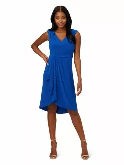 Adrianna Papell Draped Jersey Asymmetric Dress -Deals Adrianna Papell Store b1583817 924b 4f62 bb2c c4d2cdaa7226