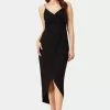 Adrianna Papell Draped Jersey Wrap Gown