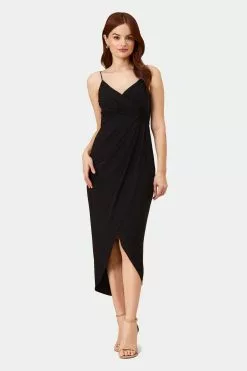 Adrianna Papell Draped Jersey Wrap Gown