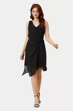 Adrianna Papell Chiffon Overlay Sheath Dress