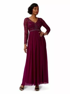 Adrianna Papell Beaded Chiffon Gown -Deals Adrianna Papell Store be26bdb0 5b4d 4727 bbcb 4f73b1733bcf