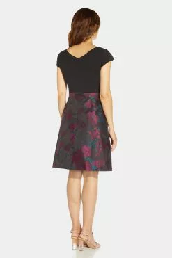 Adrianna Papell Knit Crepe And Jacquard Dress -Deals Adrianna Papell Store c7e13473 7afc 4908 928a b2190d0f892e