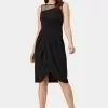 Adrianna Papell Illusion Yoke Sheath Dress