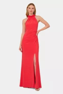 Adrianna Papell Jersey And Chiffon Gown