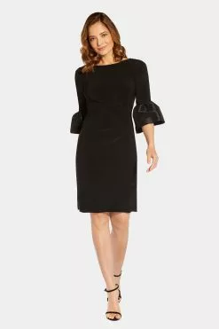 Adrianna Papell Short Draped Jersey Dress