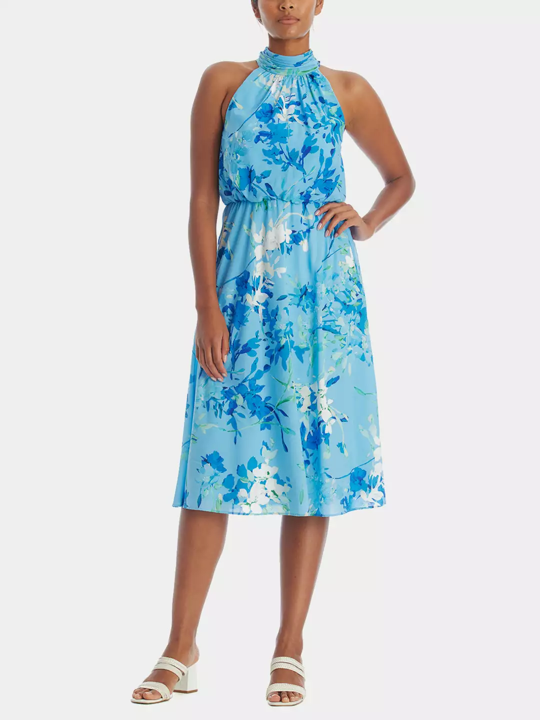Adrianna Papell Floral Print Midi Dress 3 Adrianna Papell Floral Print Midi Dress - Image 3