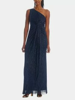 Adrianna Papell Stardust Pleated Draped Gown