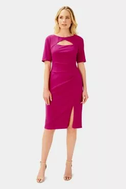 Adrianna Papell Knit Crepe Midi Dress