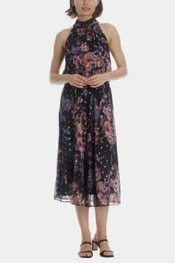 Adrianna Papell Floral Chiffon Halter Dress -Deals Adrianna Papell Store efda5425 78d9 4f52 b497 fb0c00df1e4c