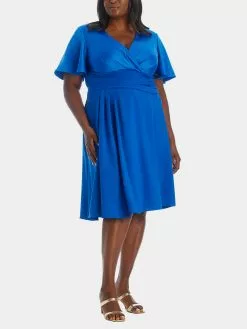 Adrianna Papell Satin Crepe Flutter Dress -Deals Adrianna Papell Store f37a1a8a 2aa9 41f6 be62 b8025381939c 946004f1 ced4 49ea bc0e 6968af049247