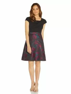 Adrianna Papell Knit Crepe And Jacquard Dress -Deals Adrianna Papell Store f86cd318 bf83 411c 9cbf 14ae4c9f8e2e